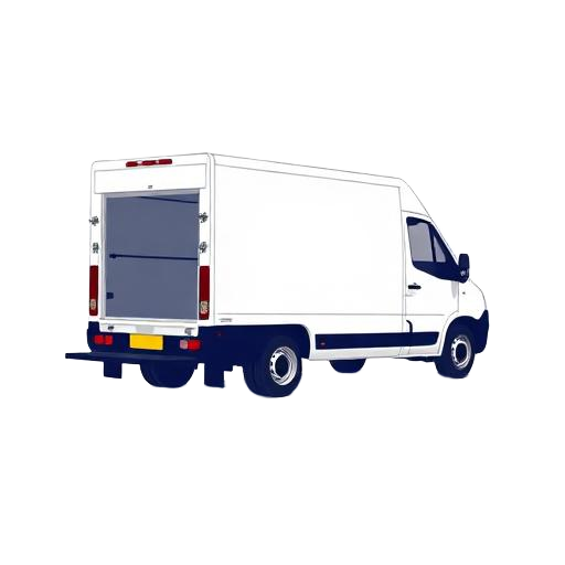 Luton van with tail lift